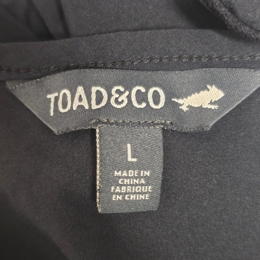 Toad&Co Sunkissed Maxi Dress Women L Black Minimalist Gorpcore Athleisure Pocket - Picture 5 of 16